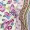 Purple-Multi Poly Floral Border Print Yoryu Chiffon Woven Fabric By the Yard